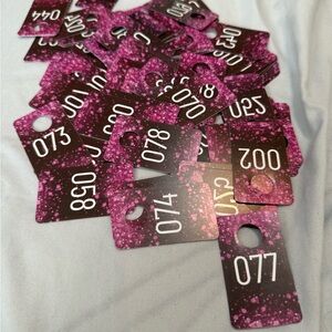 Paparazzi Purple and Black Number Tags